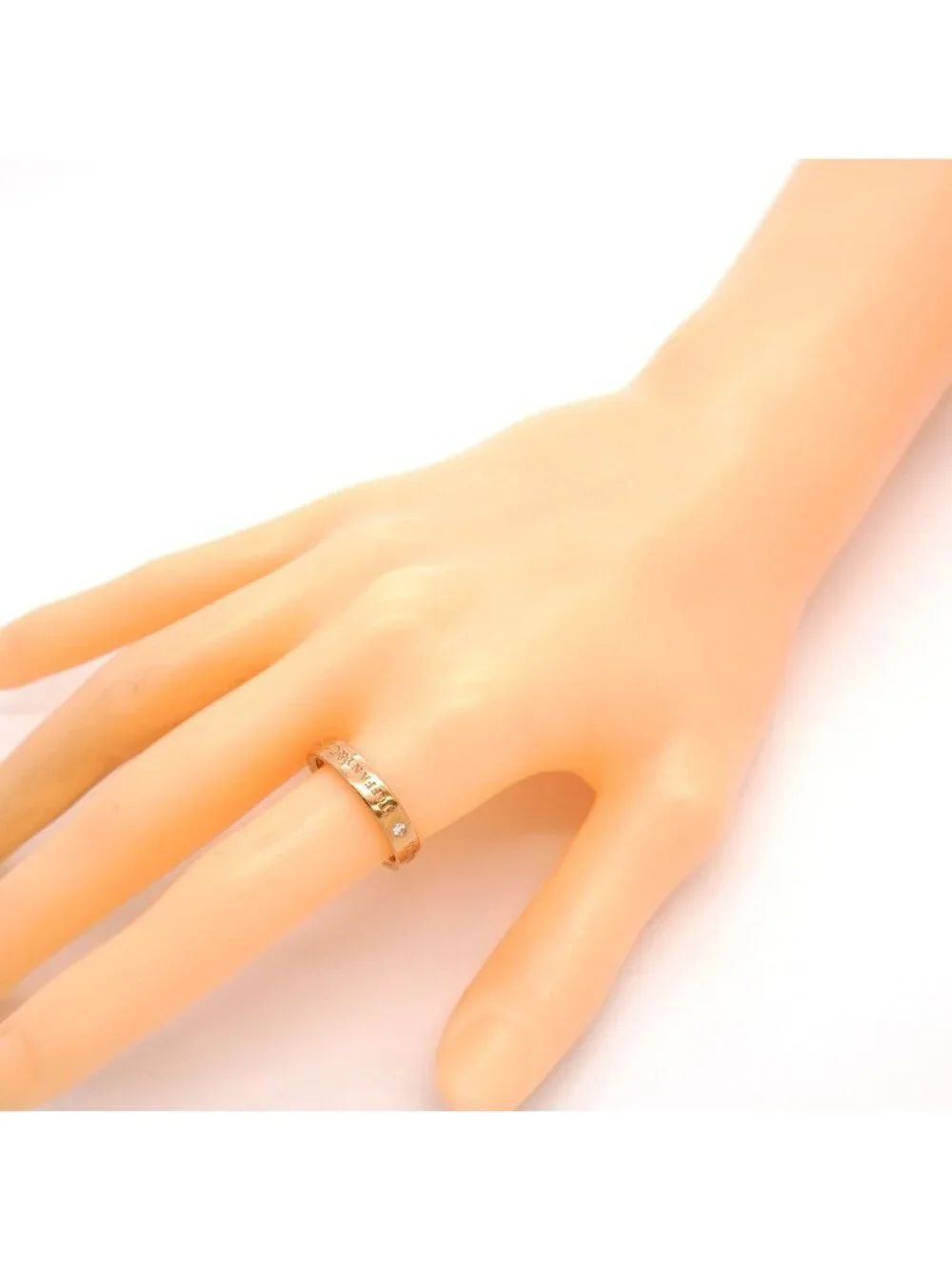 Tiffany & Co Ring Flat Band 18k Pink Gold Diamond